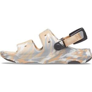 Crocs All-Terrain Marbled Sandals Open Toe Tan Gray Unisex Mens 8 Womens 10